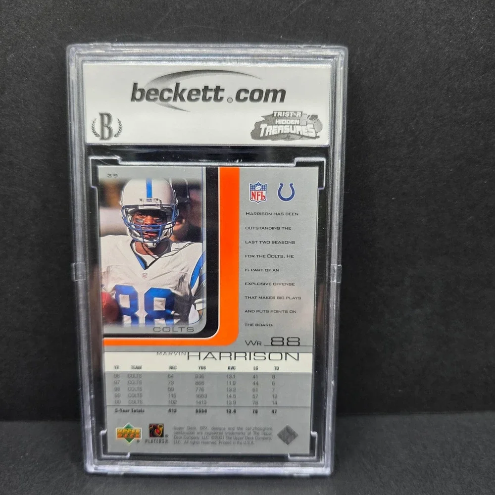 Upper Deck SPx Marvin Harrison Football Card Indianapolis Colts BCCG 10 Mint #39